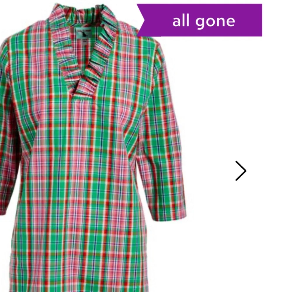 Haley and the hound preppy ruffle neck tunic. Not brand new, but never worn‎